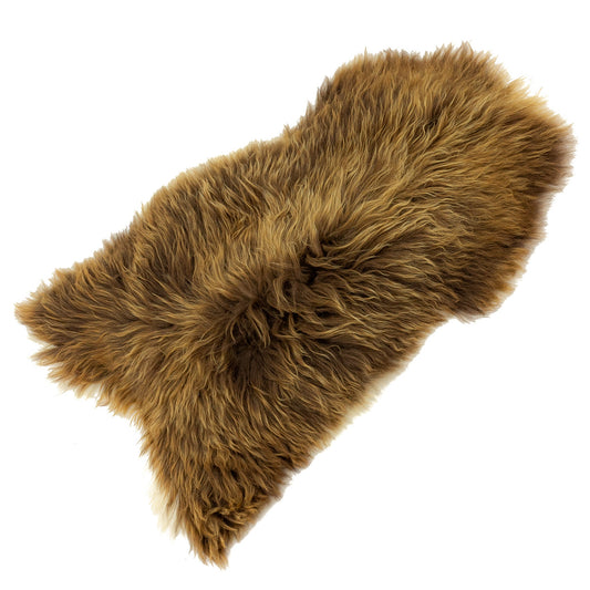 Blonde Brown w White Edges Icelandic Sheepskin