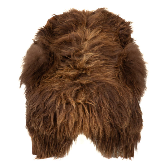 Brown w Some Blonde Icelandic Sheepskin
