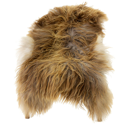Brown w Gray Icelandic Sheepskin