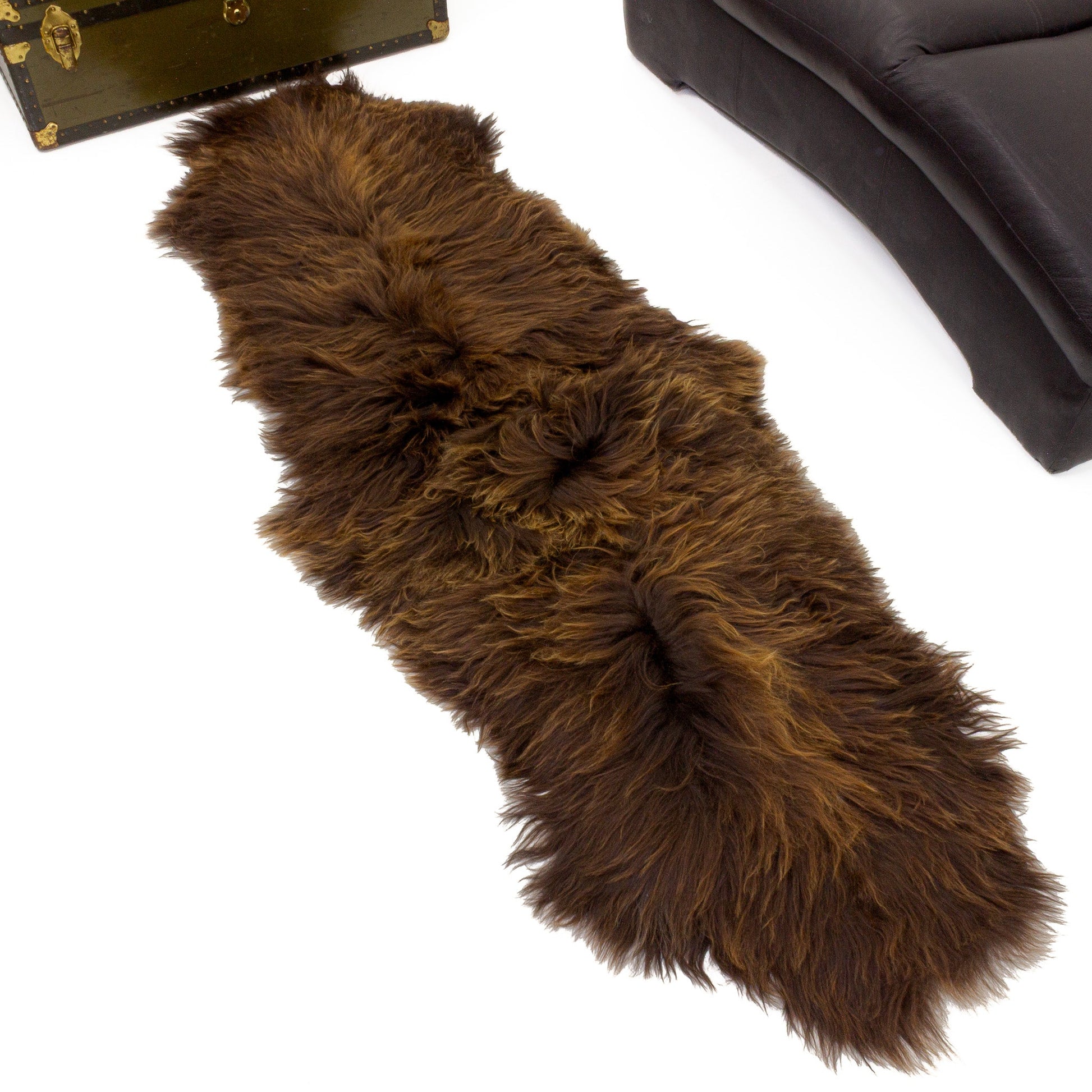 Blonde Brown Double End-End Icelandic Sheepskin