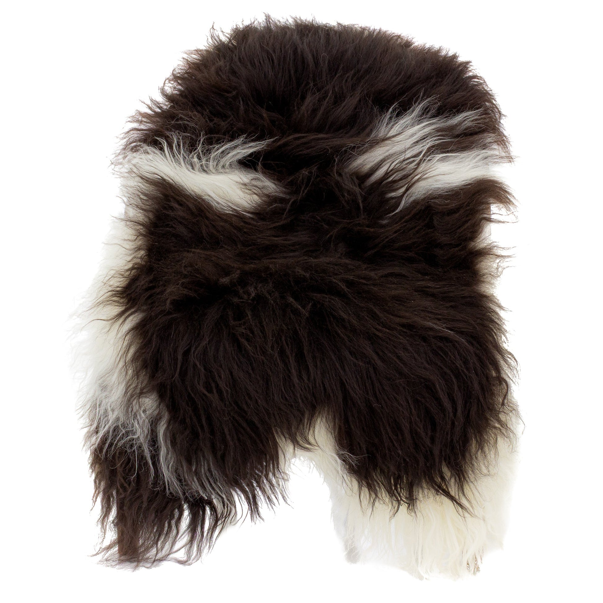 Brown and White Mix Spotted Icelandic Sheepskin