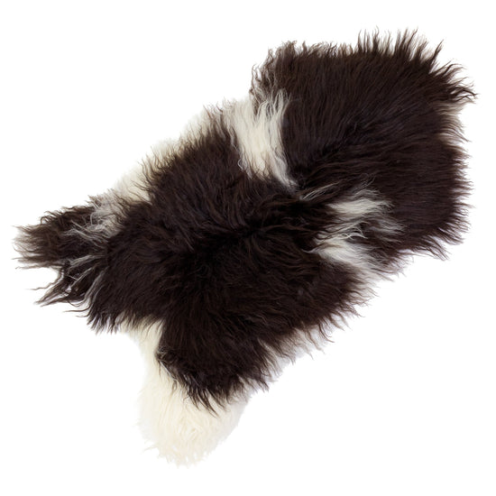 Brown and White Mix Spotted Icelandic Sheepskin