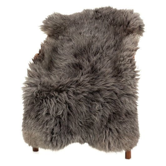 Coarse Thick Wool Dark Gray Mix Heidschnucke Sheepskin