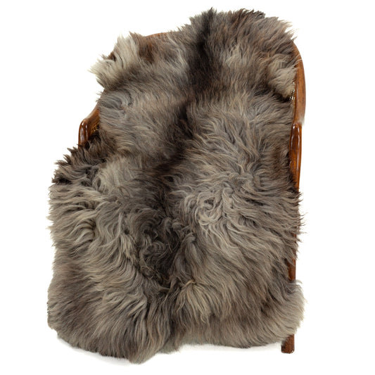 Coarse Thick Gray Black Mix Heidschnucke Sheepskin