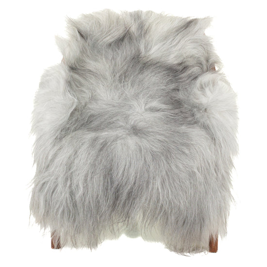 Coarse Wool Gray Mix Icelandic Sheepskin