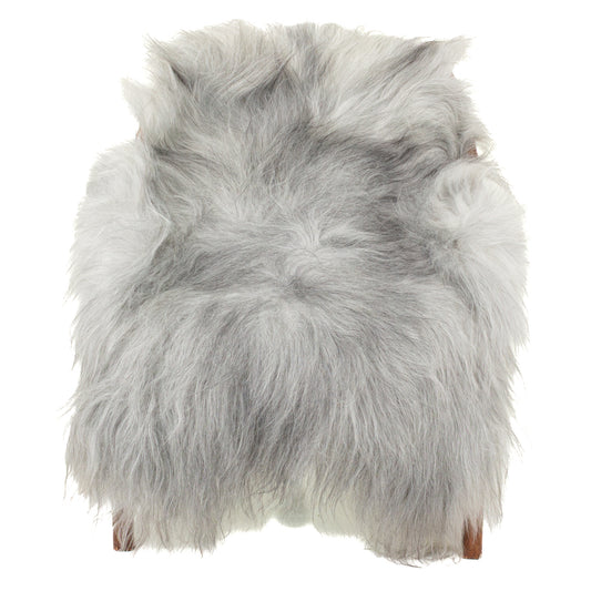 Coarse Wool Gray Mix Icelandic Sheepskin