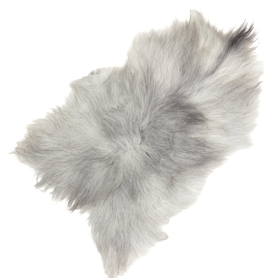 Coarse Wool Gray Mix Icelandic Sheepskin Rug