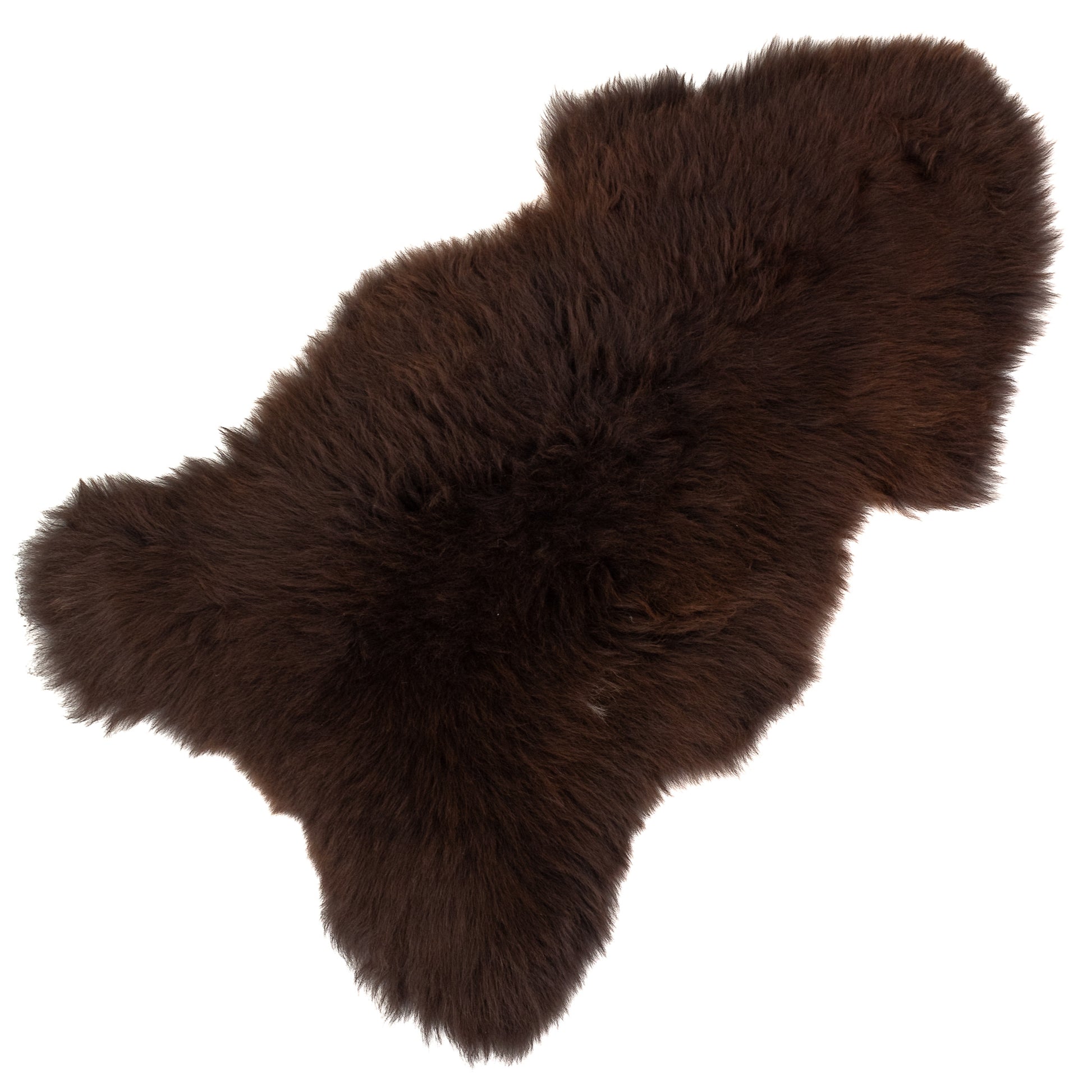 Coarse Wool Thick Cushy Dark Brown Sheepskin Rug