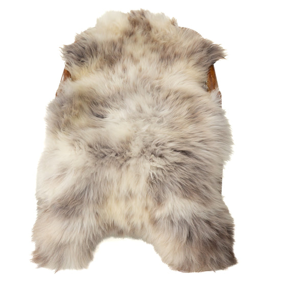 Creamy White Dark Brown Mottled Sheepskin