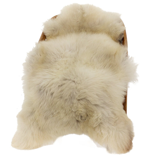 Creamy White w Dark Mottled Sheepskin