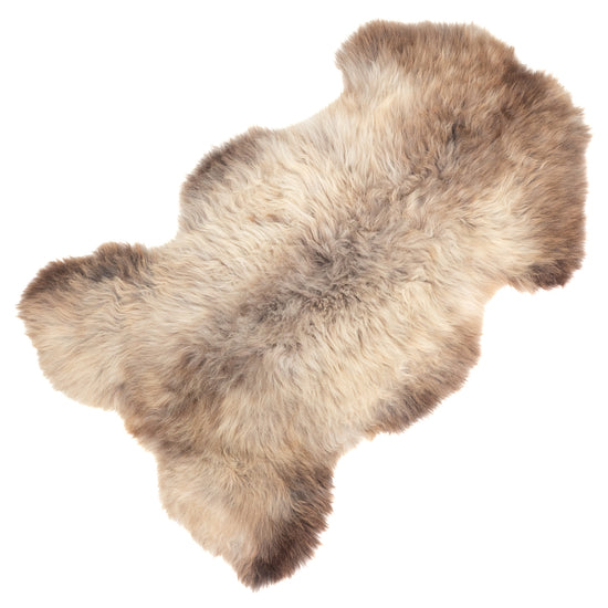 Cushy Brown Gray Mix Sheepskin Rug