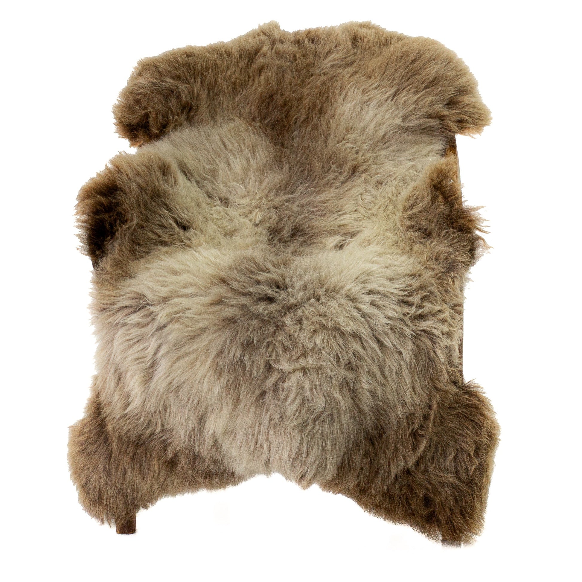 Cushy Brown Gray White Mix Sheepskin