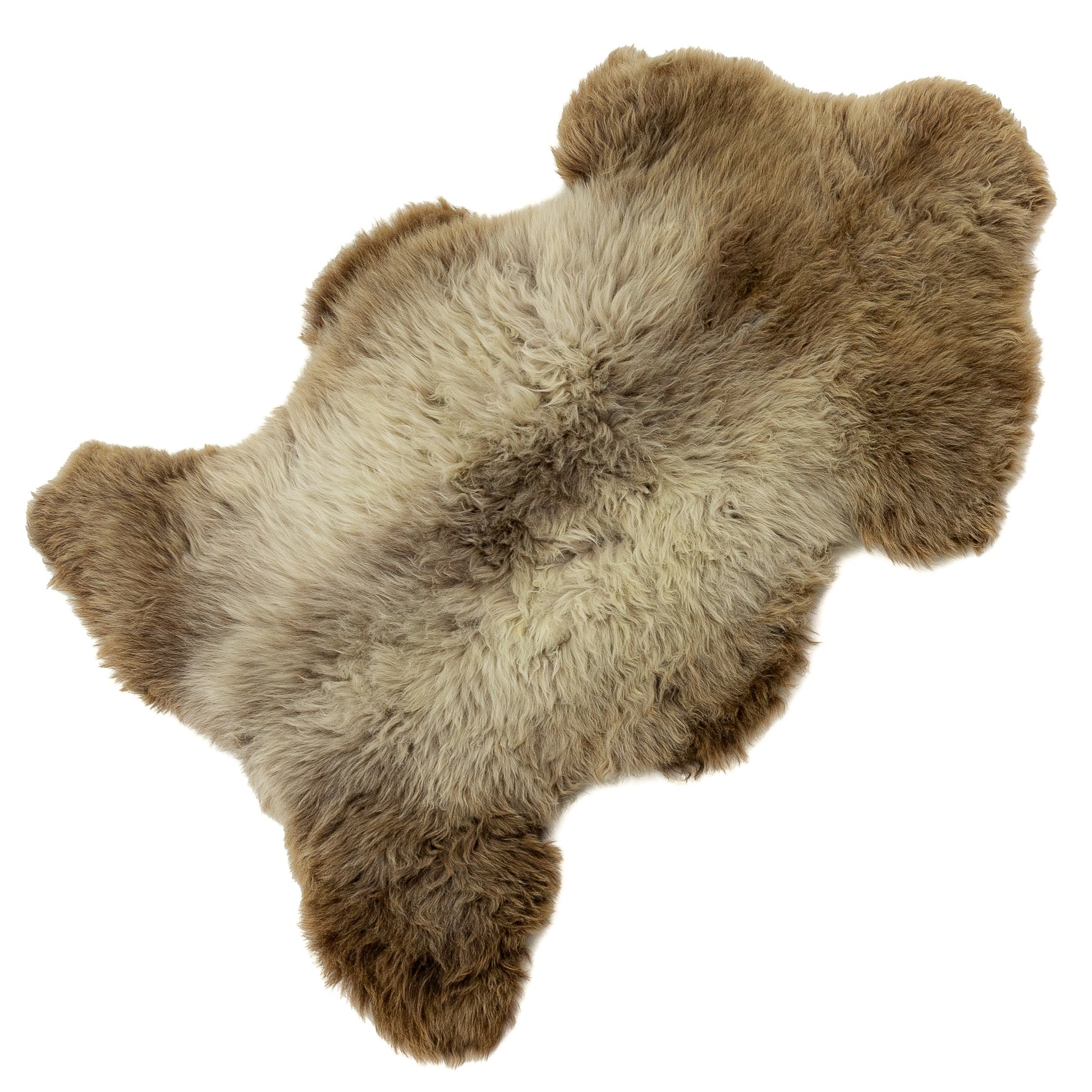 Cushy Brown Gray White Mix Sheepskin