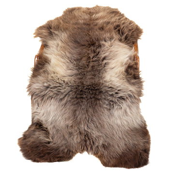 Cushy Brown Gray White Sheepskin