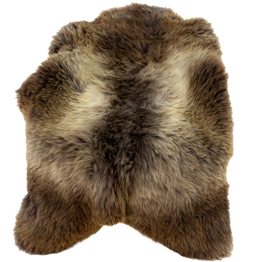 Cushy Brown with Silver Gray Pattern Sheepskin