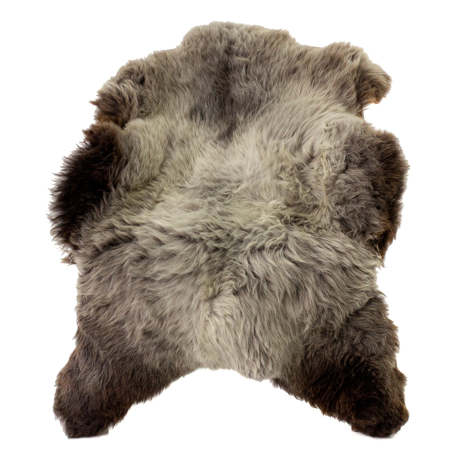 Cushy Gray w Dark Edges Sheepskin