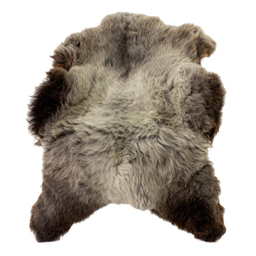 Cushy Gray w Dark Edges Sheepskin