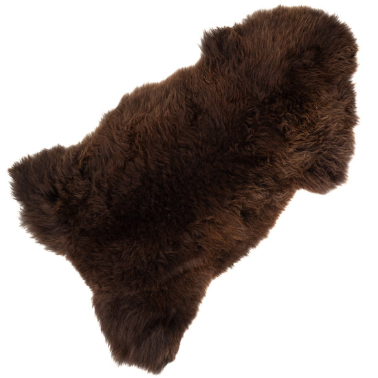 Large Thick Cushy Brown Sheepskin Rug