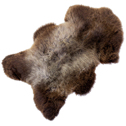 Cushy Brown with Silver Gray Sheepskin