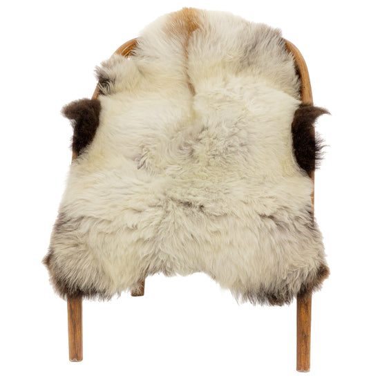 Cushy Silver White w Copper and Black Sheepskin