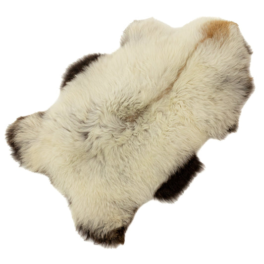 Cushy Silver White w Copper and Black Sheepskin