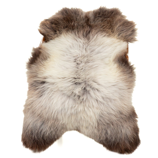 Thick Cushy Gray w Dark Brown Sheepskin
