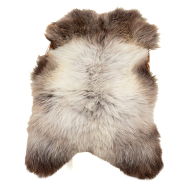 Thick Cushy Gray w Dark Brown Sheepskin