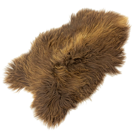 Dark Brown w Some Blonde Icelandic Sheepskin