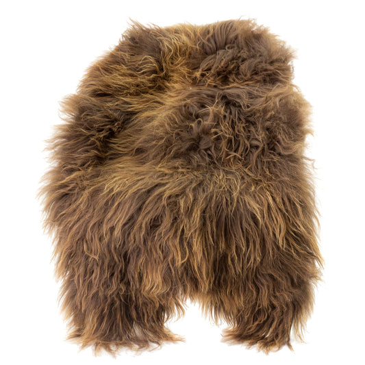 Dark Brown w Some Blonde Icelandic Sheepskin