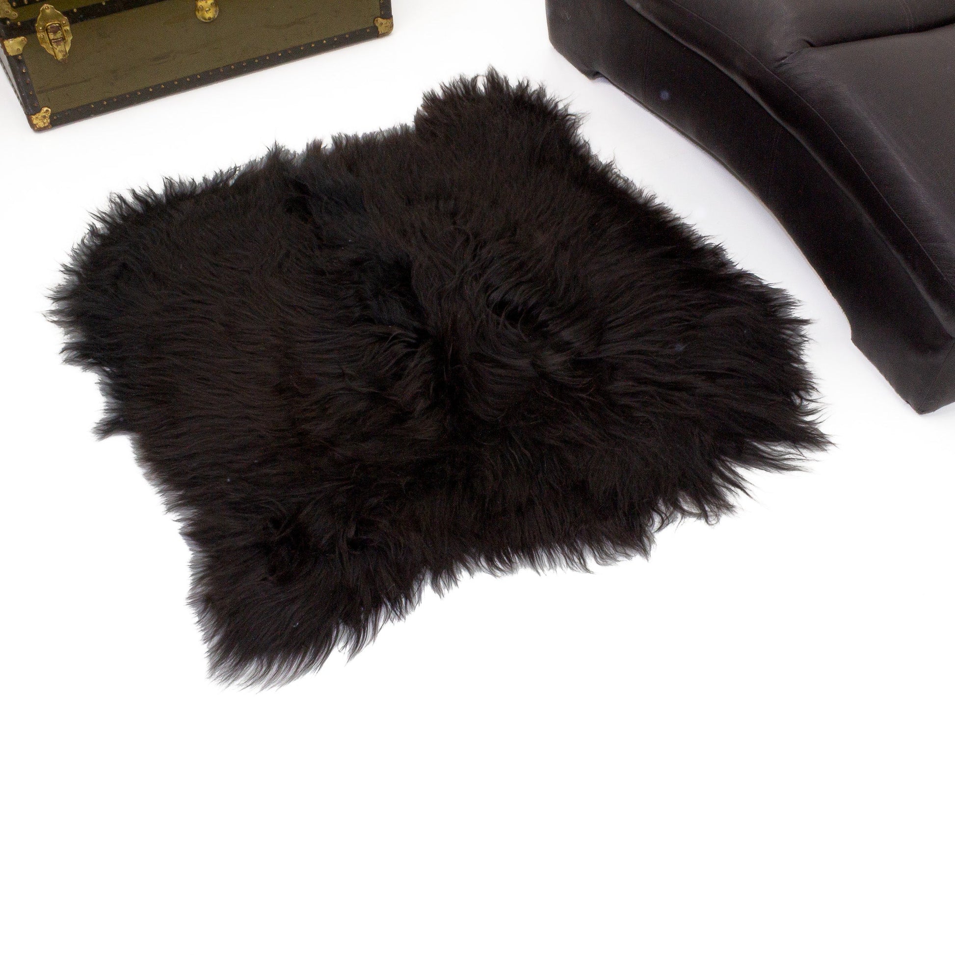 Dark Brown Blackish Double Side-Side Icelandic Sheepskin