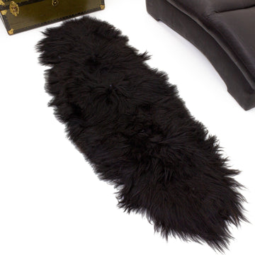 Dark Brown Blackish Double End-End Icelandic Sheepskin