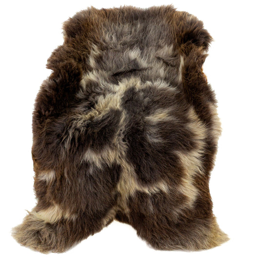 Dark with Gray and White Mix Sheepskin