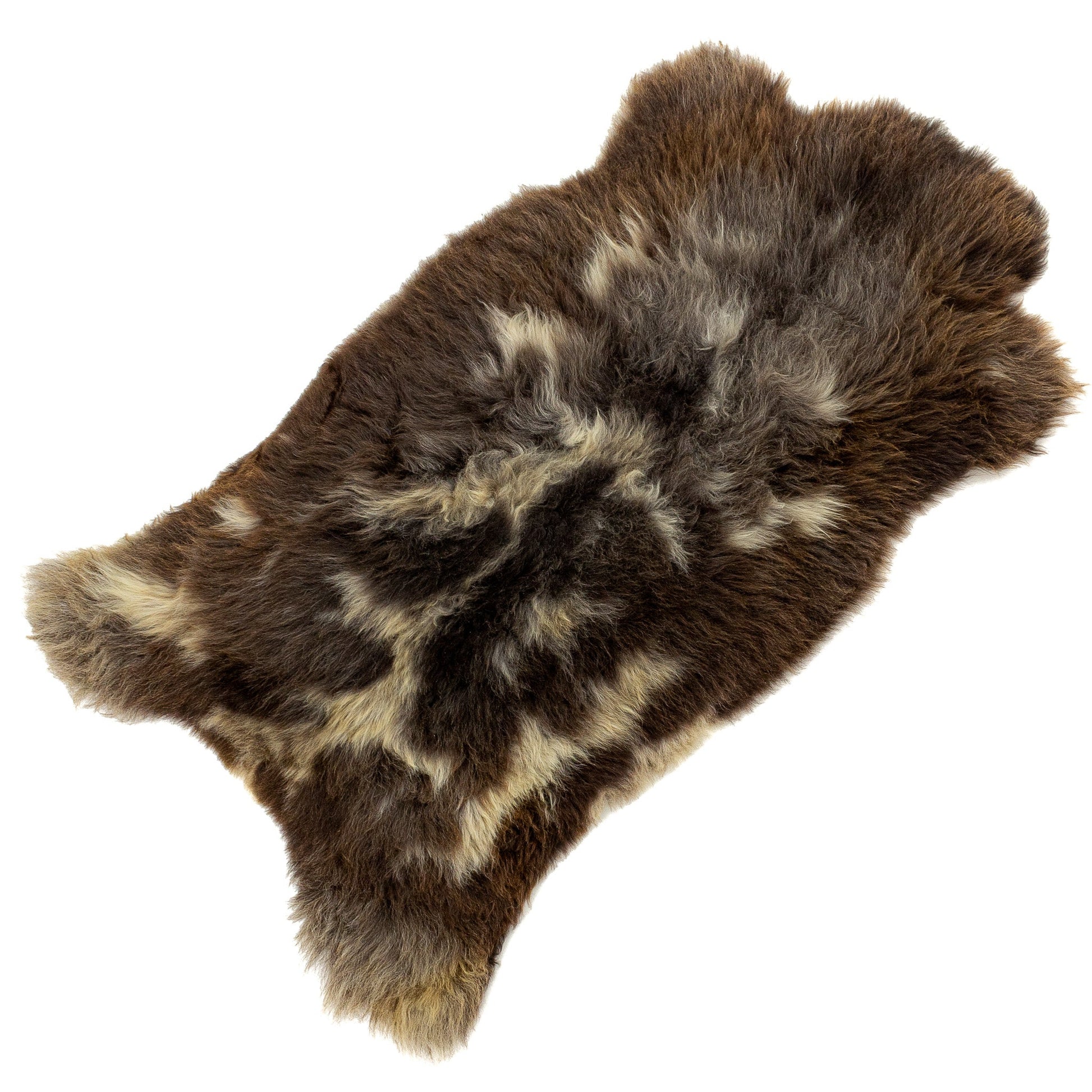 Dark with Gray and White Mix Sheepskin