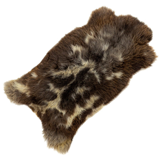 Dark with Gray and White Mix Sheepskin