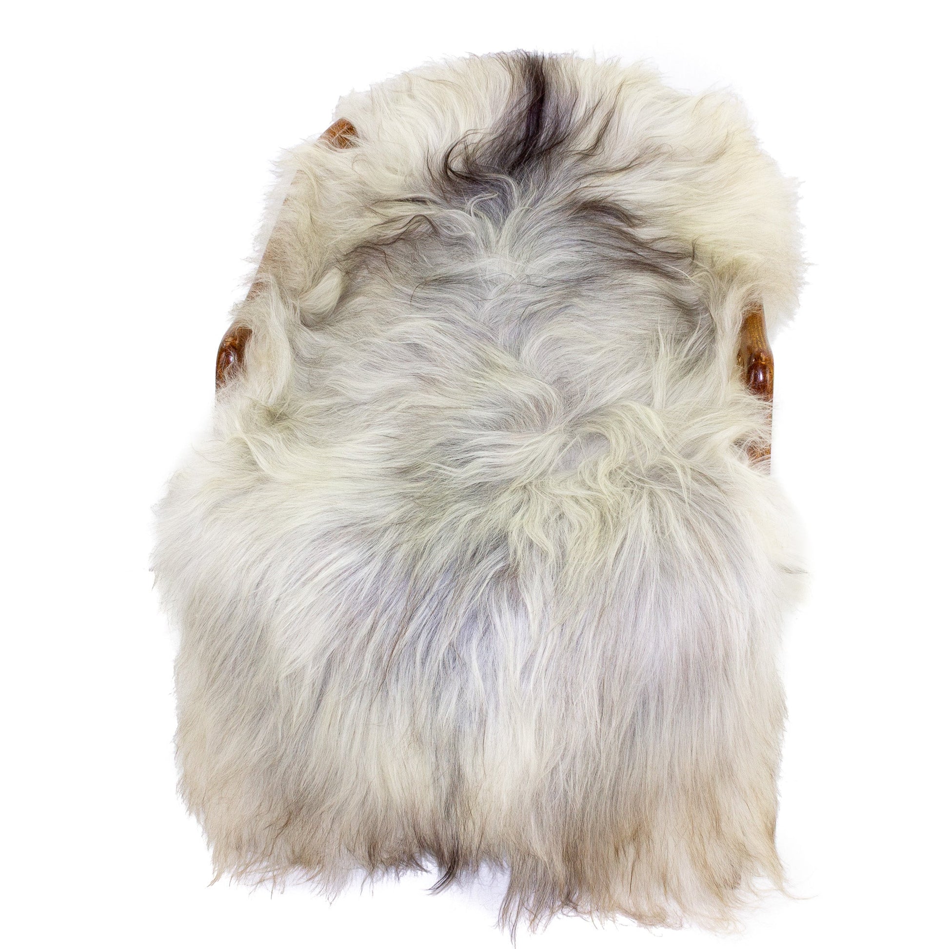 Silver Gray Black Mix Icelandic Sheepskin