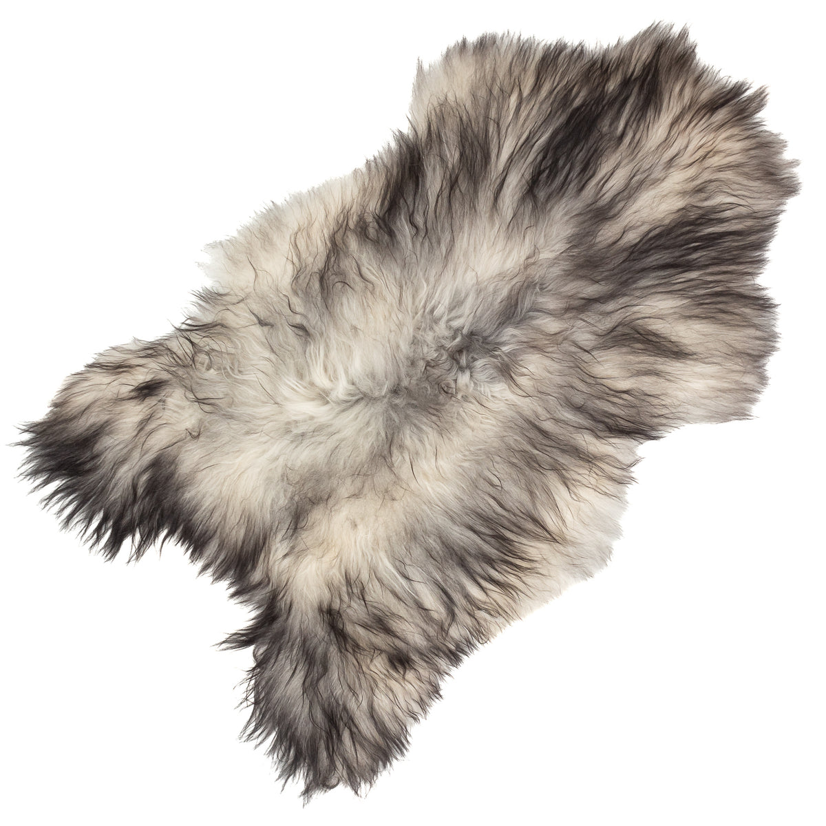 Gray to Black Mix Icelandic Sheepskin Rug