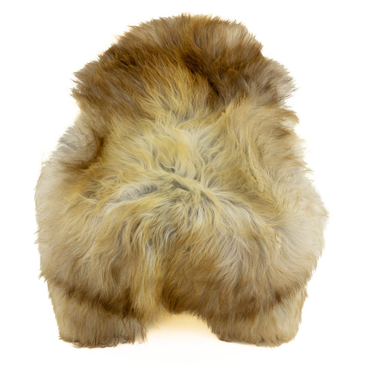 Gray w Dark Copper Brown Mix Icelandic Sheepskin