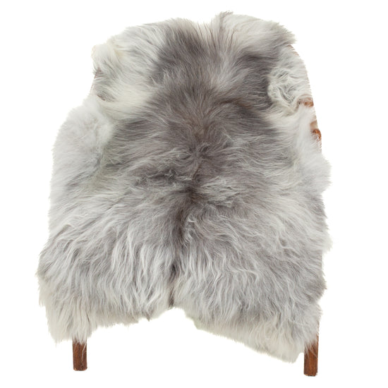 Silver White Gray Icelandic Sheepskin