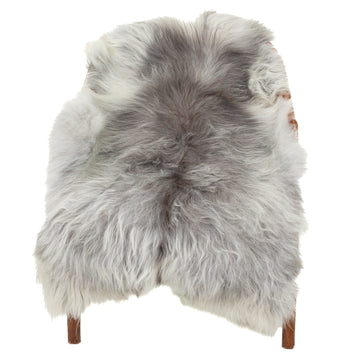 Silver White Gray Icelandic Sheepskin