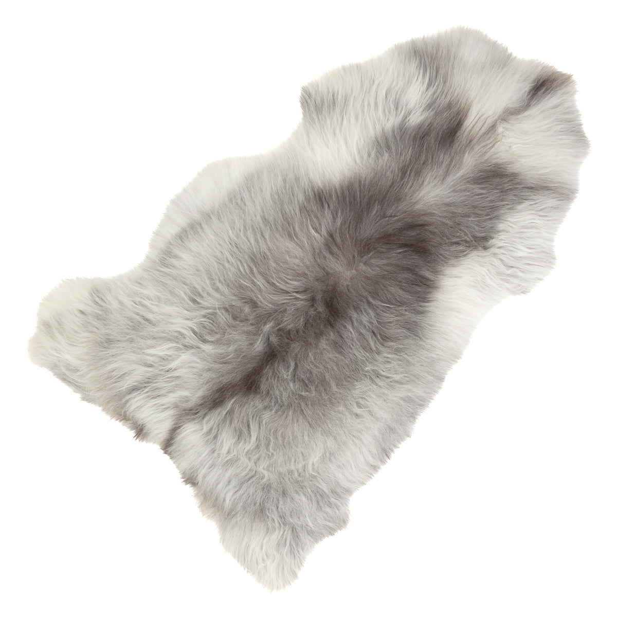 Silver White Gray Icelandic Sheepskin Rug