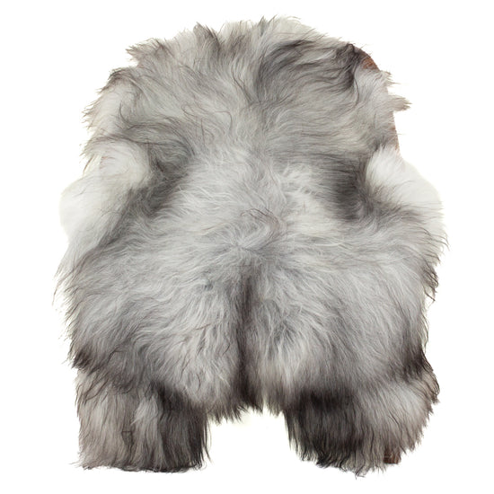 Gray White Black Mix Icelandic Sheepskin