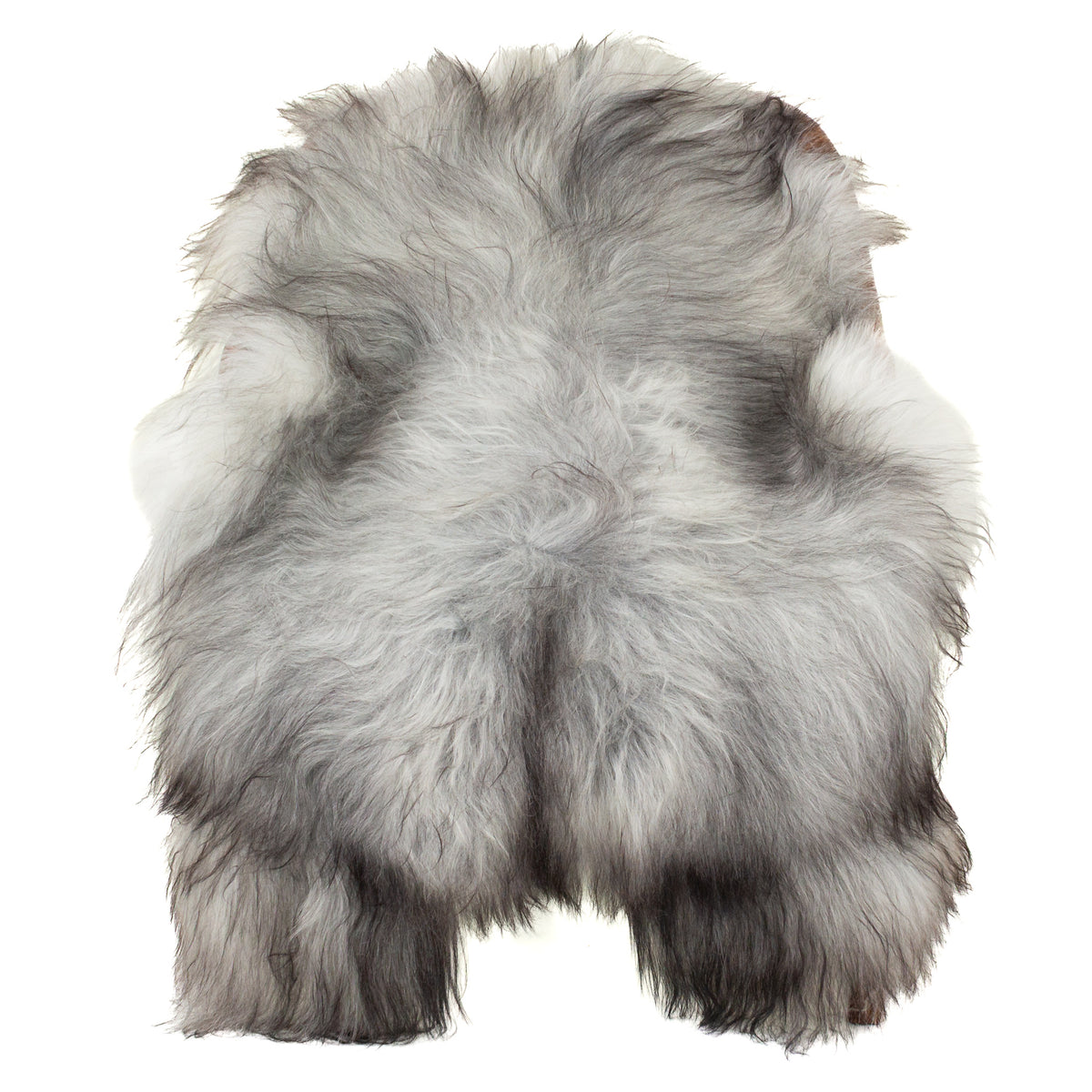 Gray White Black Mix Icelandic Sheepskin
