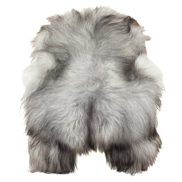 Gray White Black Mix Icelandic Sheepskin