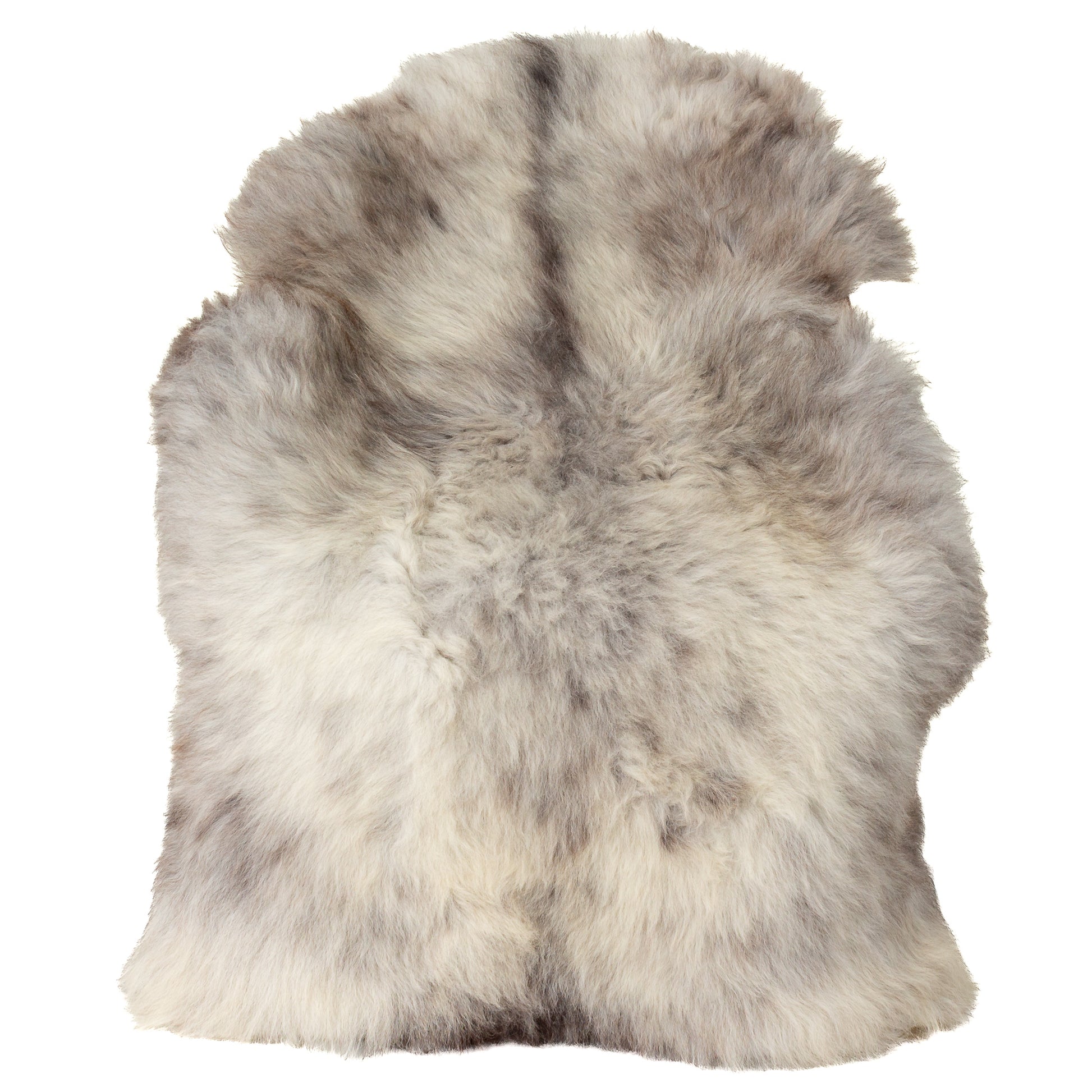 Huge Cushy Gray White Mix Sheepskin