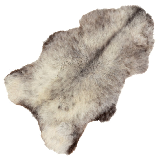 Huge Cushy Gray White Mix Sheepskin Rug