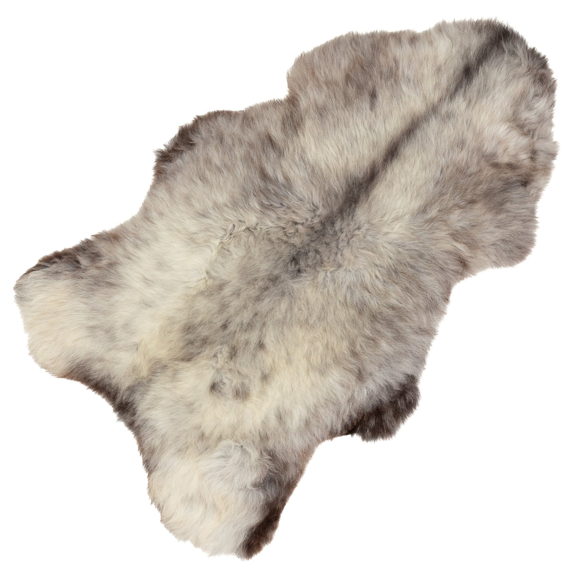 Huge Cushy Gray White Mix Sheepskin Rug
