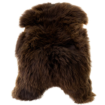 Huge Long Wool Dark Brown Sheepskin
