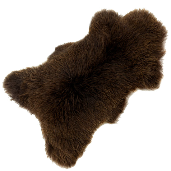 Huge Long Wool Dark Brown Sheepskin