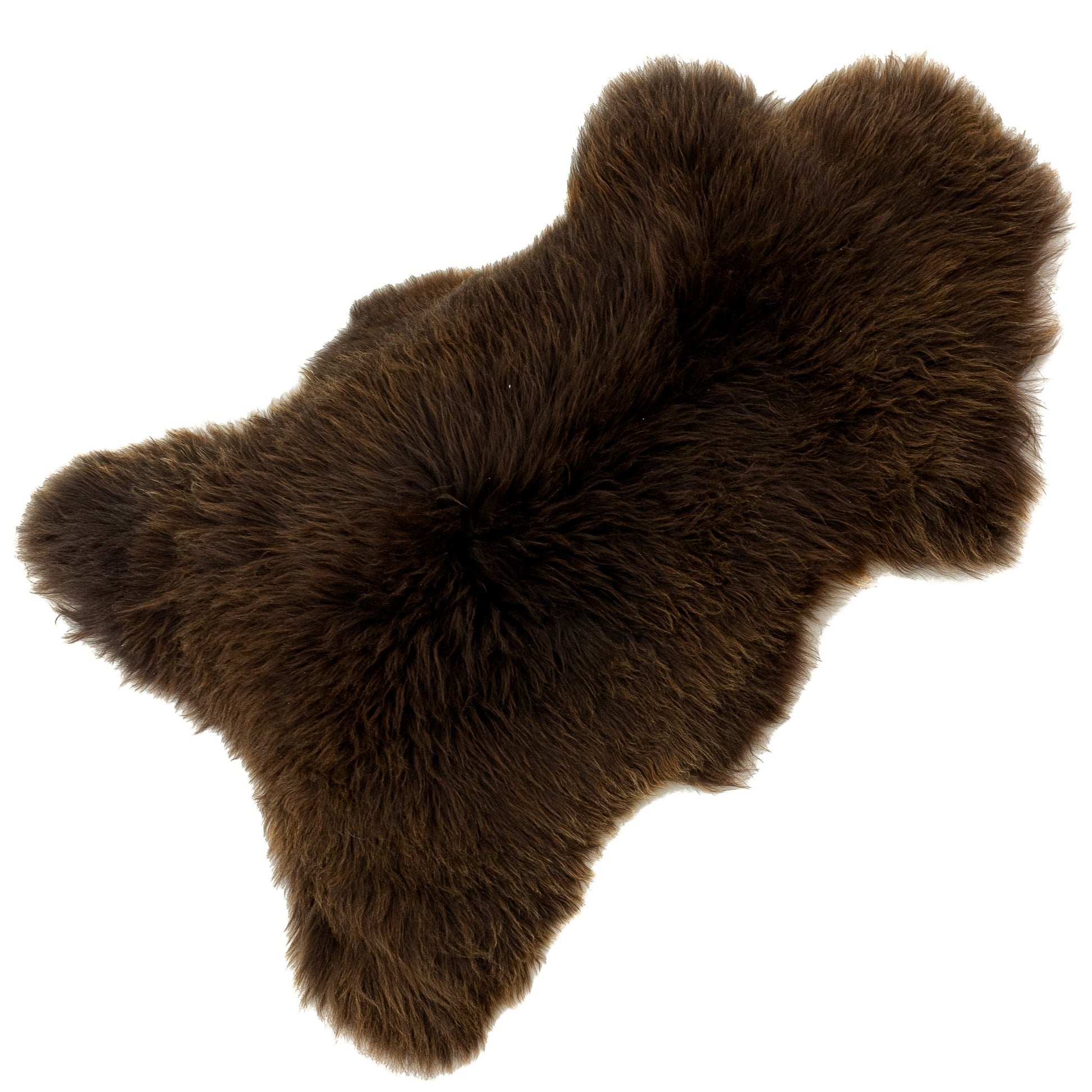 Huge Long Wool Dark Brown Sheepskin