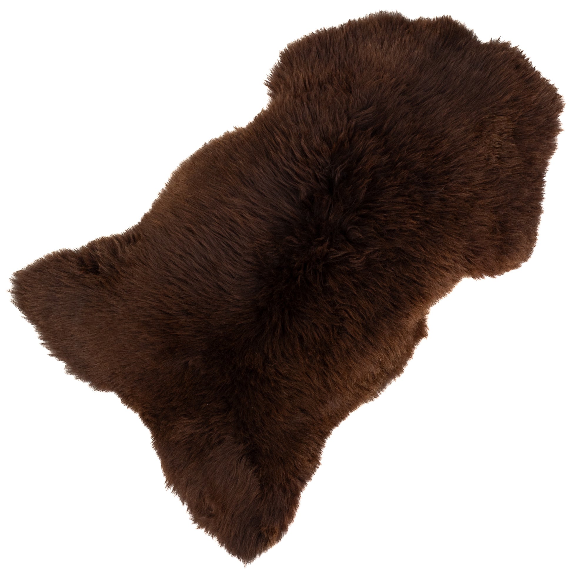 Huge Long Wool Thick Cushy Brown Sheepskin Rug